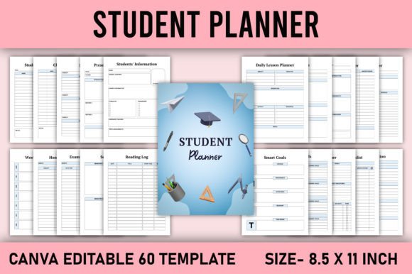 Download Student Planner Canva Template - Canva template Collection