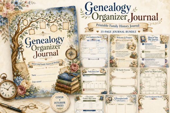 Download Genealogy Organizer Journal - Organizer Collection