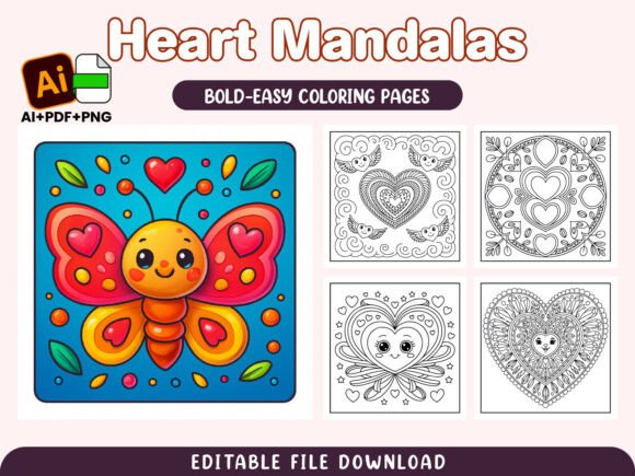 Download Heart Mandalas Intricate Coloring Pages - Mandala Collection