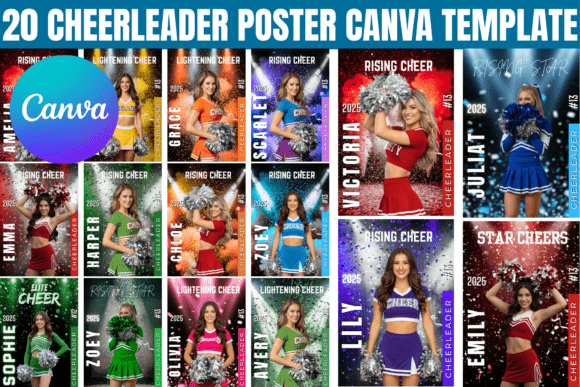 Download 20 Cheerleader Poster Canva Template - Canva template Collection