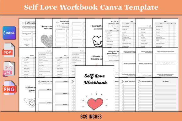 Download Self Love Workbook Canva Templates - Canva template Collection