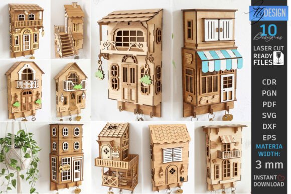 Download House Shaped Organizer Laser Cut Bundle - Organizer Collection