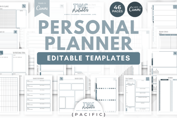 Download Personal Planner Canva Templates | PAC - Canva template Collection