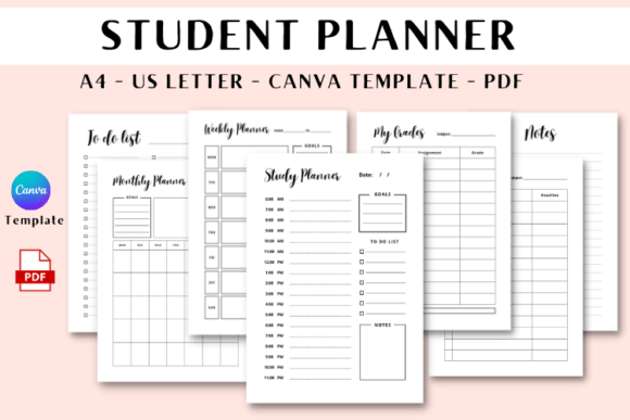 Download Student Planner Canva Template &amp; PDF - Canva template Collection