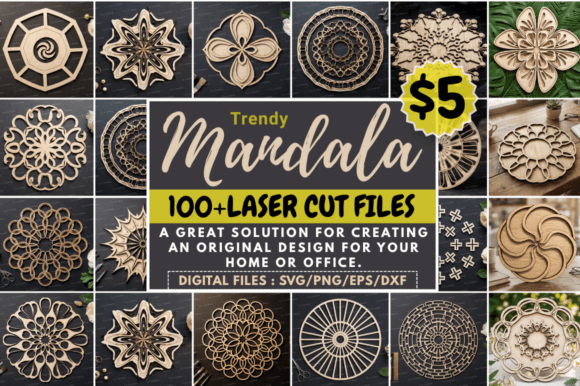 Download Trendy Mandala Cut Laser Cut SVG Bundle - Mandala Collection